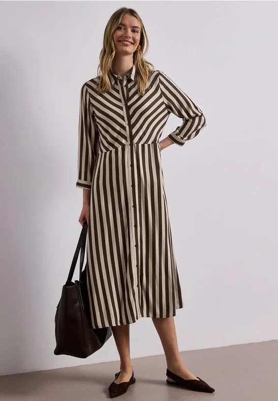 Midi Shirt Dress - clay sand