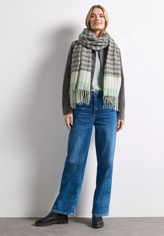 Houndstooth Scarf - fresh sage