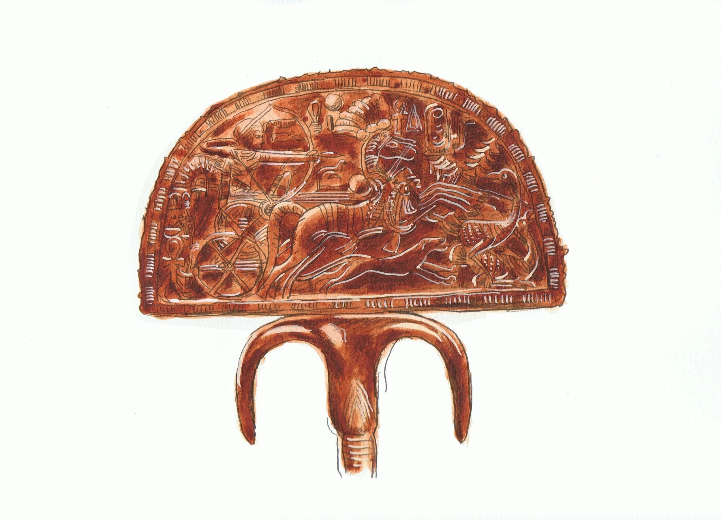 Egyptian Faro Tut Ankh Amun's fly wisk...