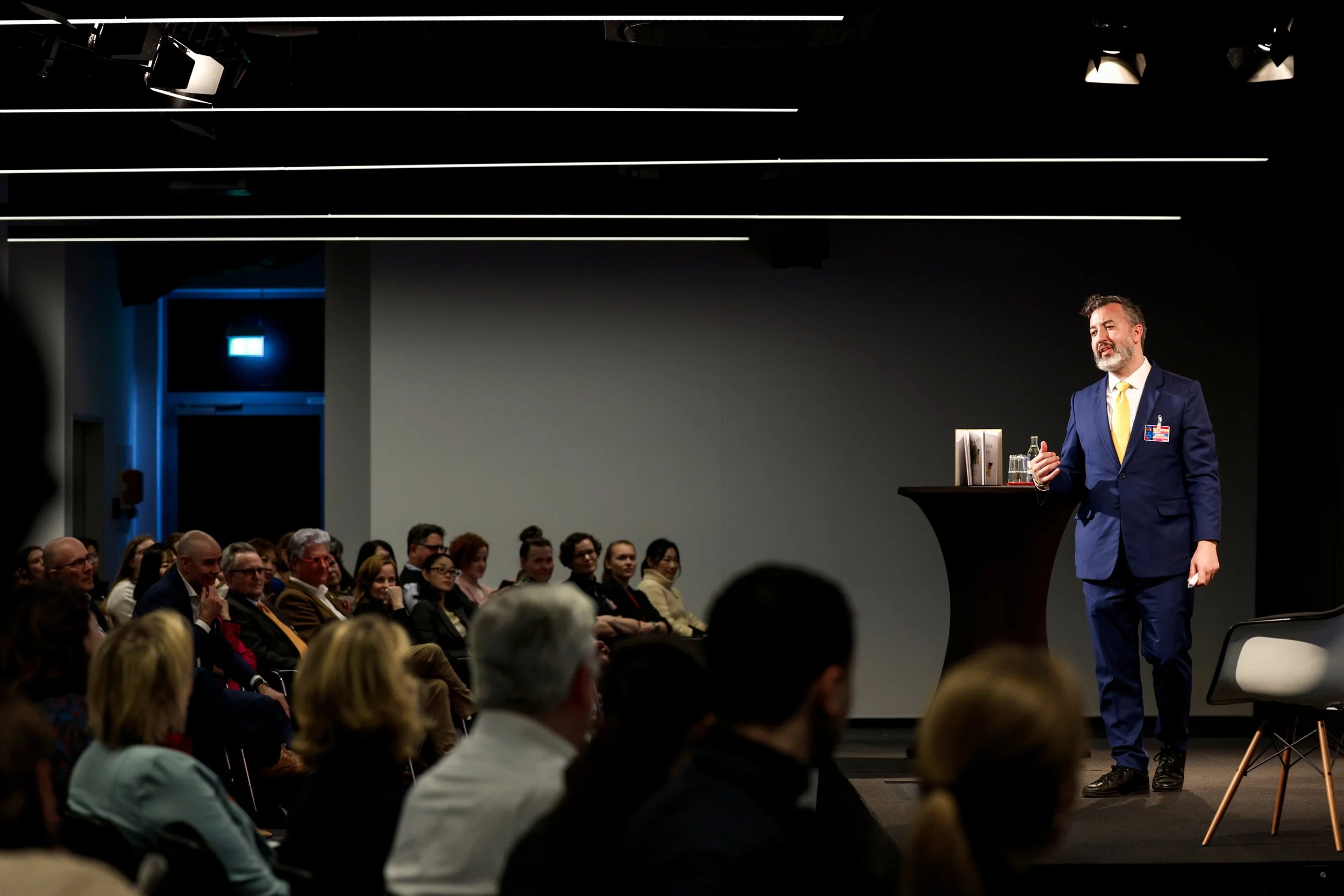 Anthony Giving a Keynote Wide Shot