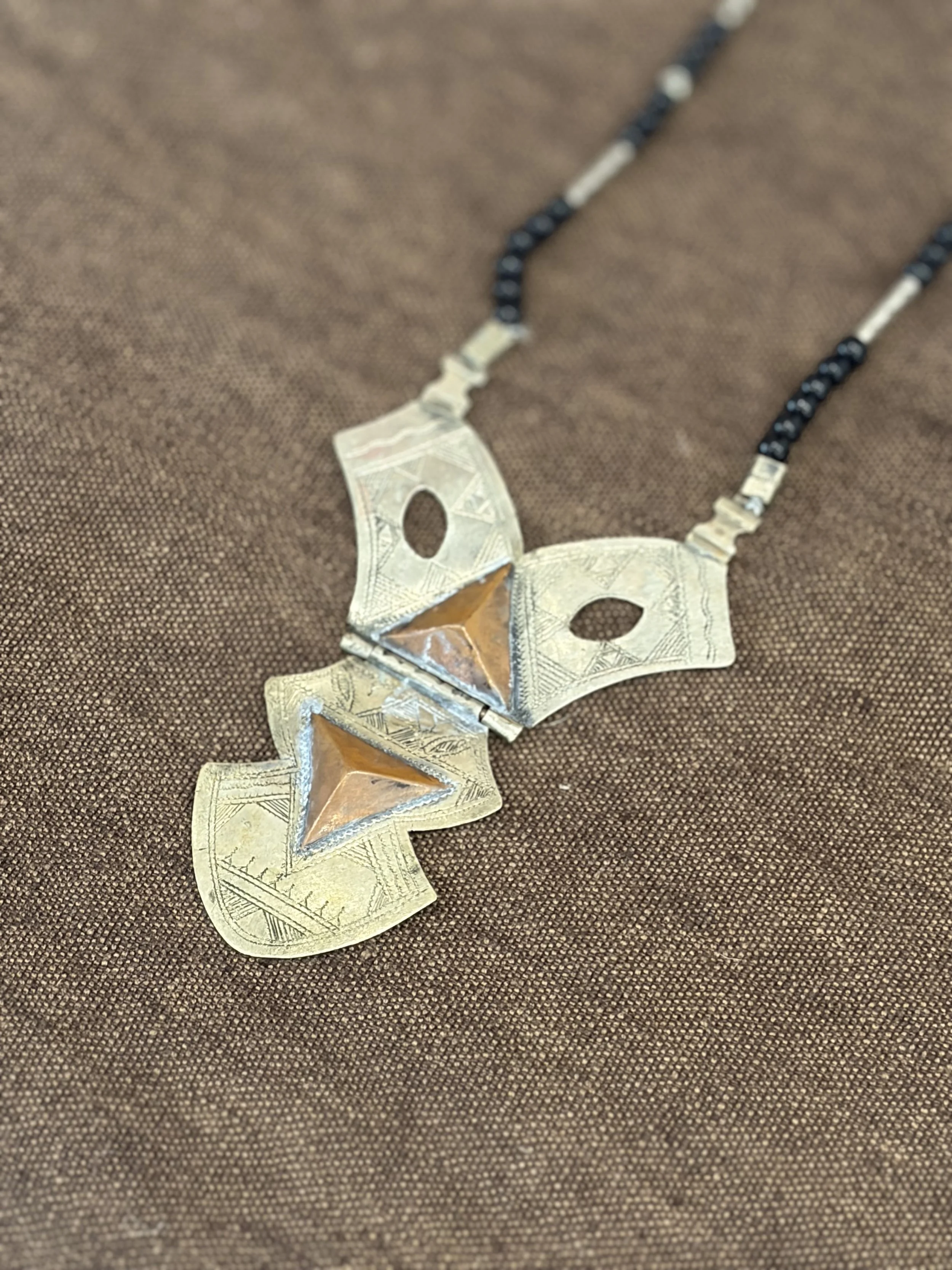 Large Moroccan Tuareg Amulet Necklace