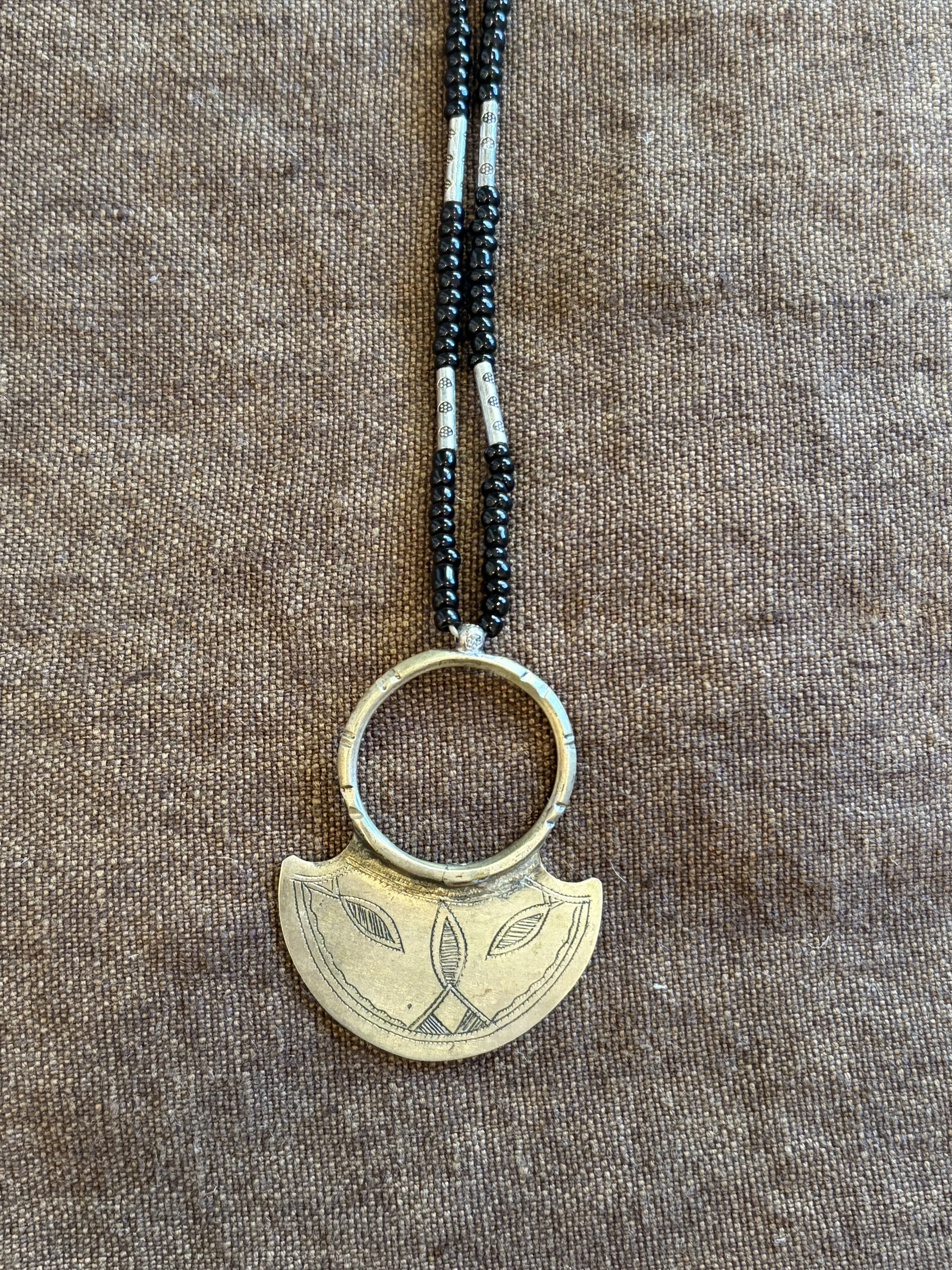 Vintage Tuareg Necklace- Moon