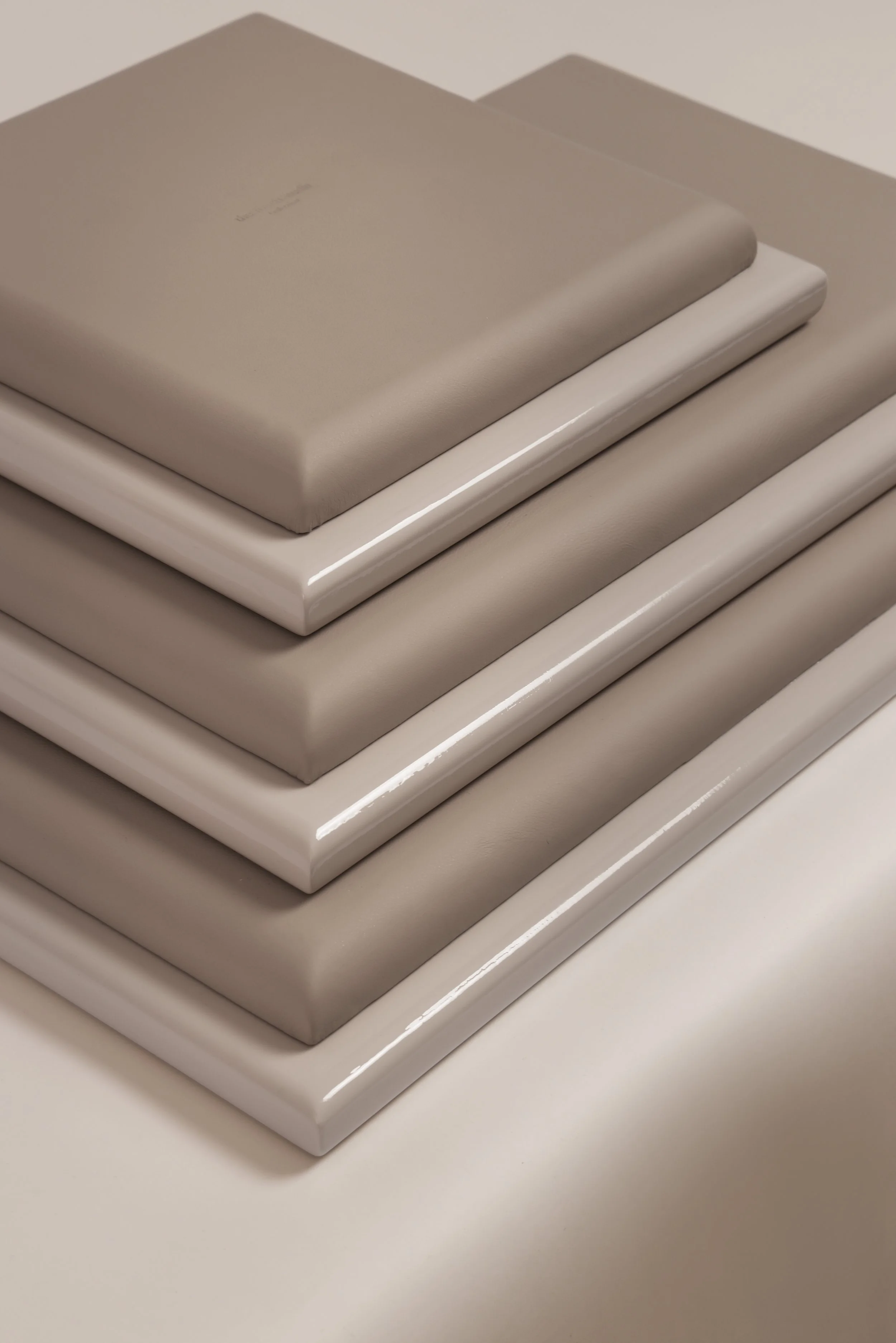 Set of Ridge trays stacked showing lacquered layers