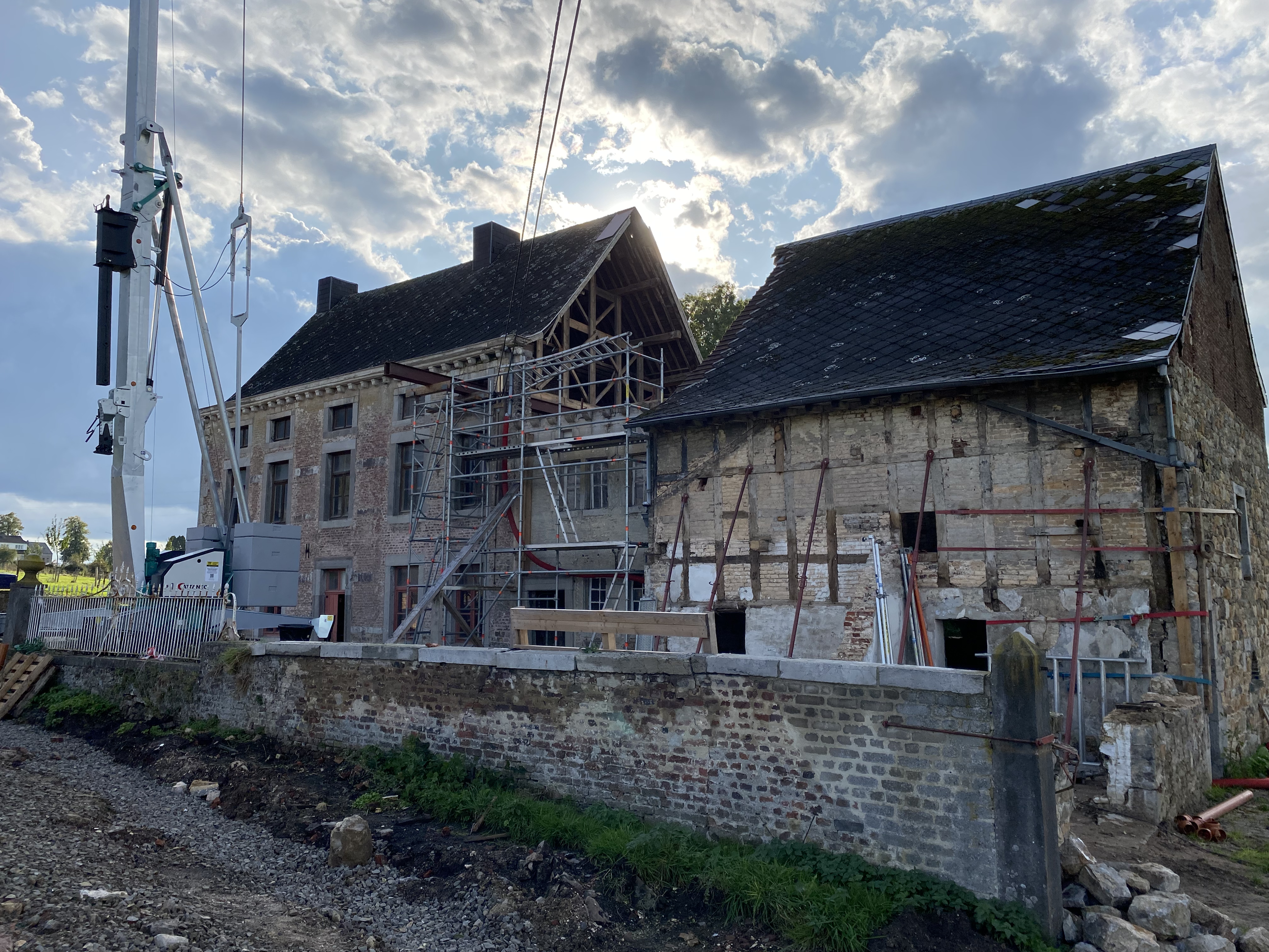 Transformation d'une habitation à Thimister-Clermont - Phase : travaux.