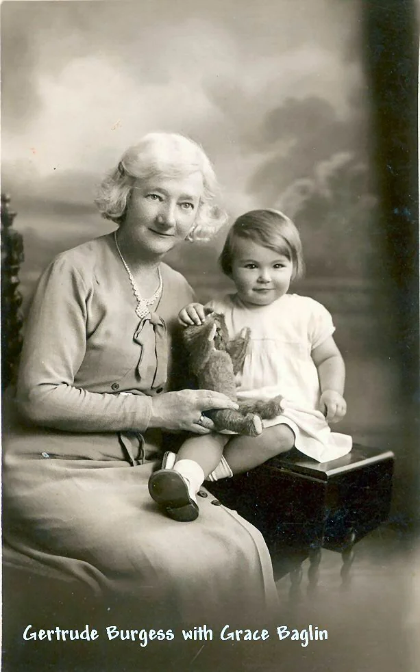 Grace Baglin as baby with grand pratt (Gertrude Rosa Burgess)
