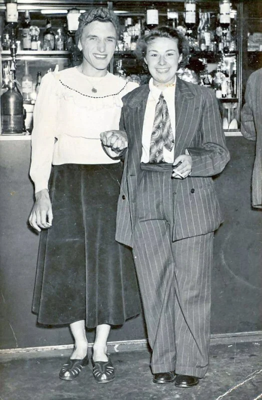 Ernest Russ and Grace (nee Baglin) Topsy Turvey night on their honeymoon in 1951