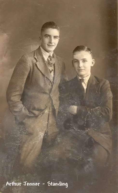 Arthur Jenner (born 1920) standing; with Jack Bracy sitting