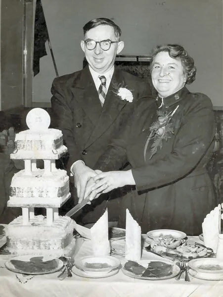 Eva & Ted's Silver Wedding - cake made by Eva herself