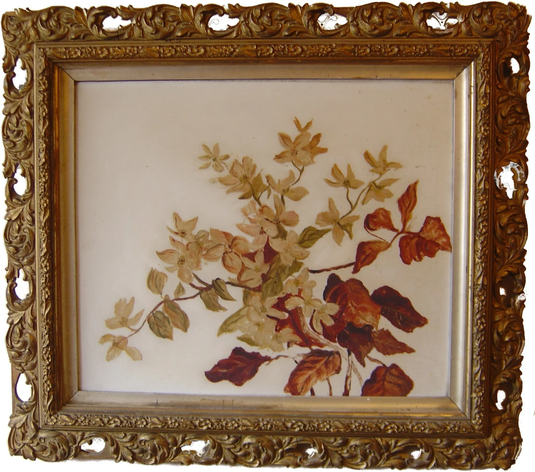 Oil painting painted by Gertrude Rosa Burgess, and Painting framed in the Upper Arcade, Bristol.