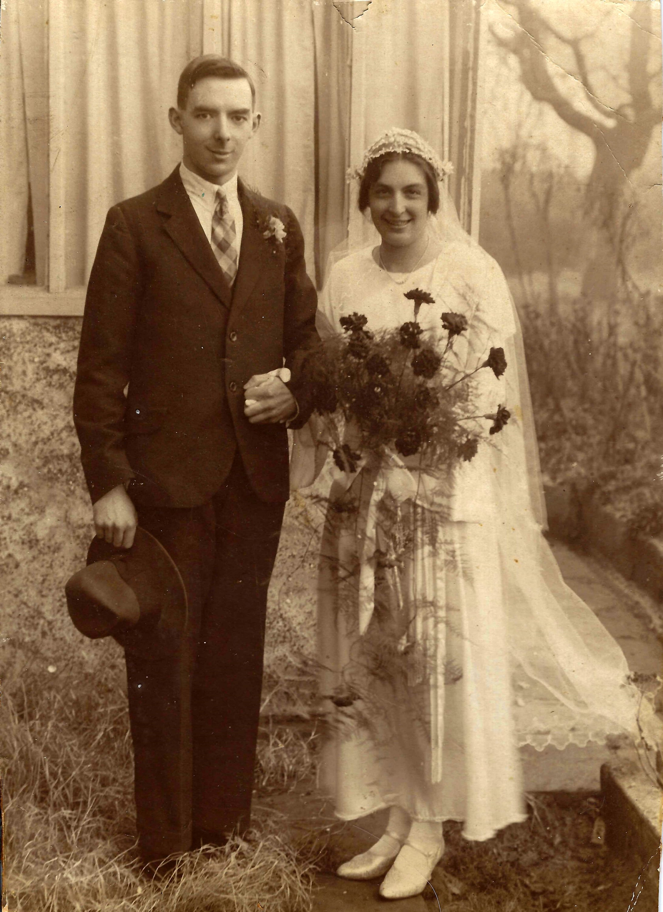 Wedding of Edward William Burgess Baglin and Florence Eveline Jenner Dec 1931