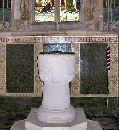 Uley - Church the font