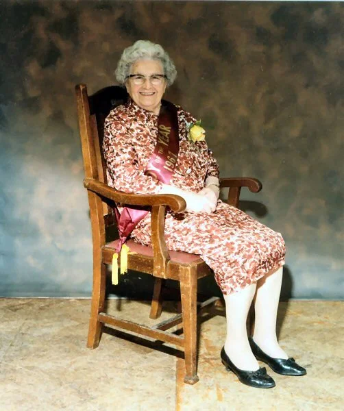 Florence Eveline Baglin (nee Jenner) as lady of the year 1967