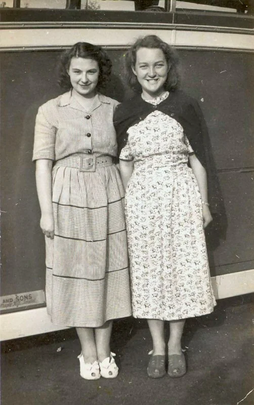 Grace Baglin and Jean Andrews - youth club trip