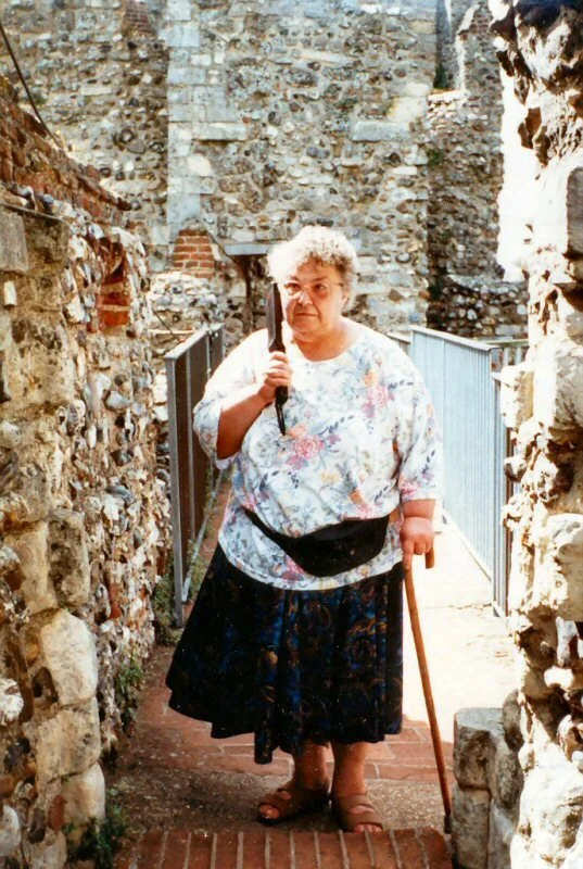 Grace Russ (nee Baglin) at Framlingham Castle 1997