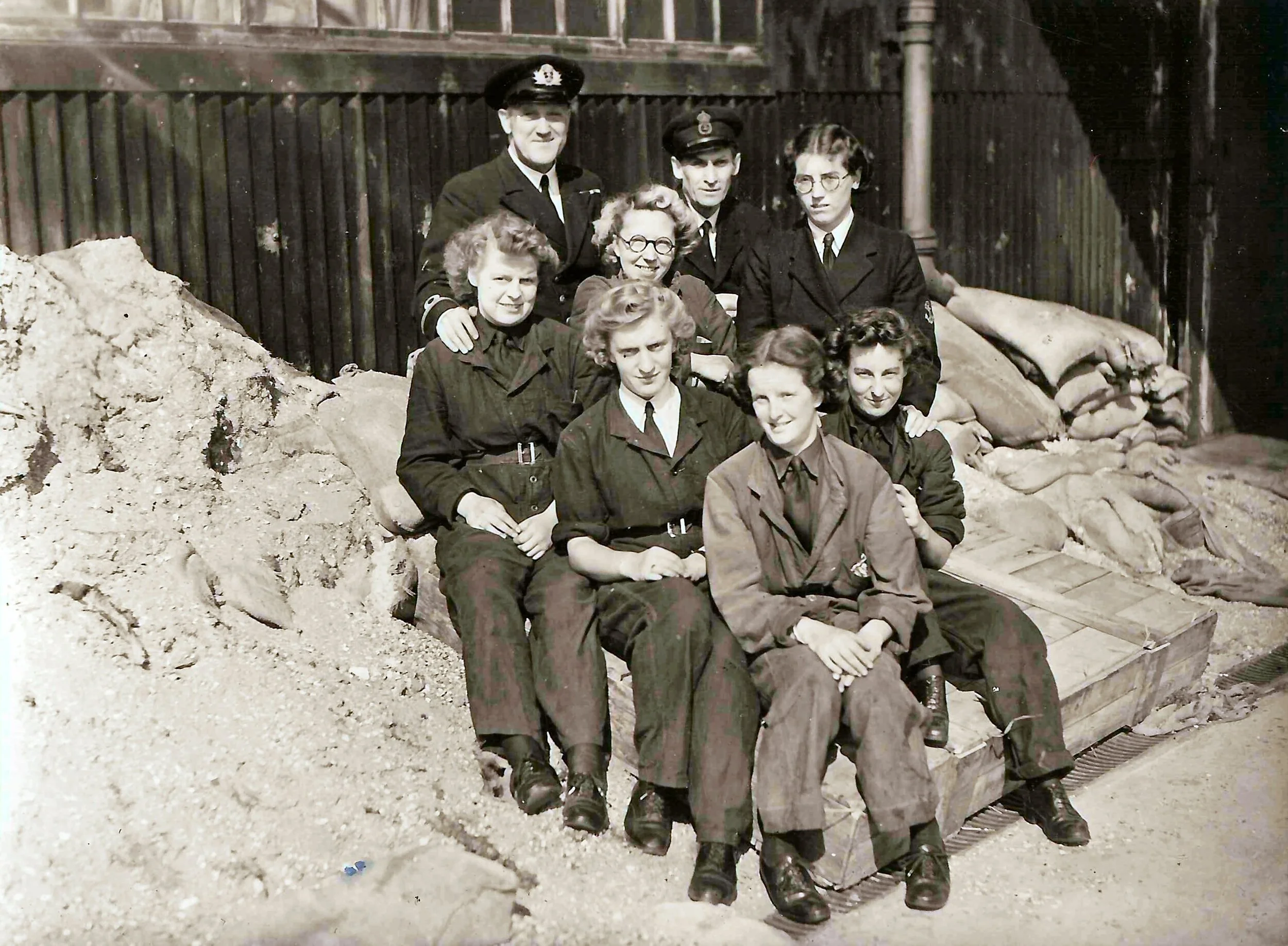 Eileen Baines in WREN's (front row)