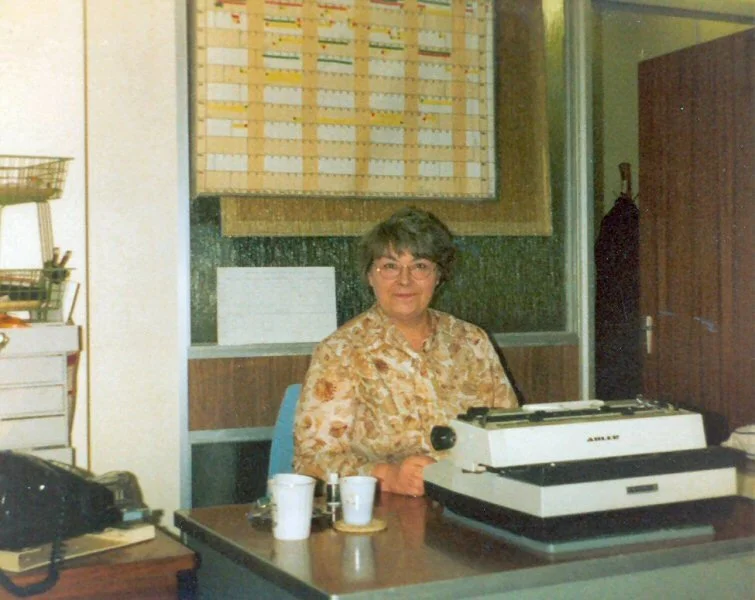 Grace Russ (nee Baglin) at work 1980s