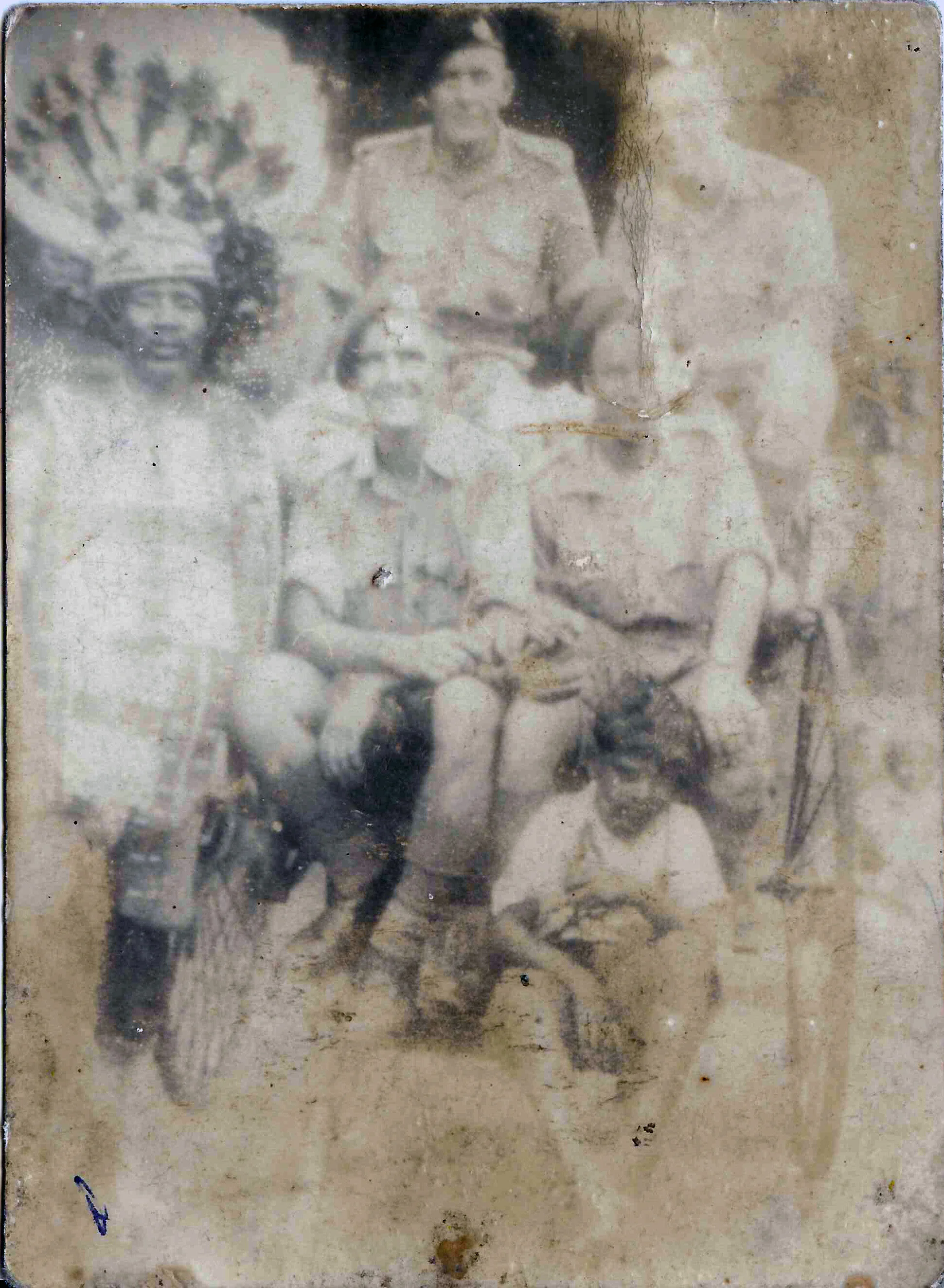 Arthur Jenner in centre of photo during WWII