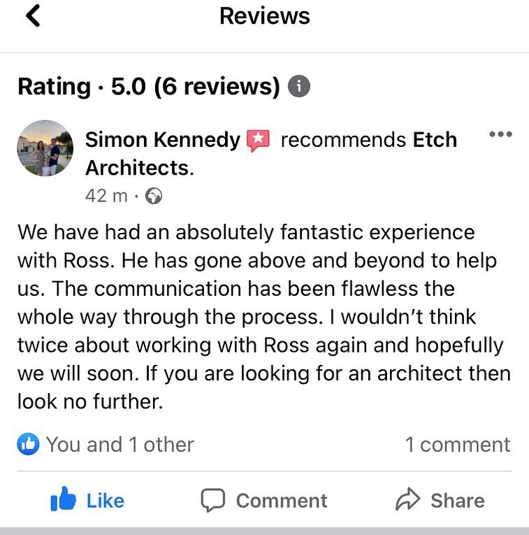 Great start to the week with another 5 star review. 🙌🏻 #architect 
#architectreview #scottisharchitecture