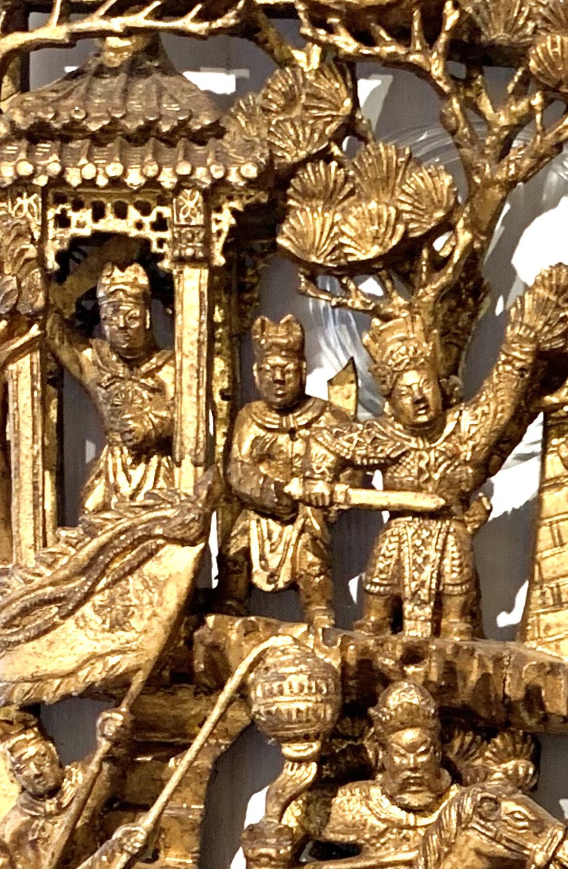 Antique Chinese Giltwood Carving