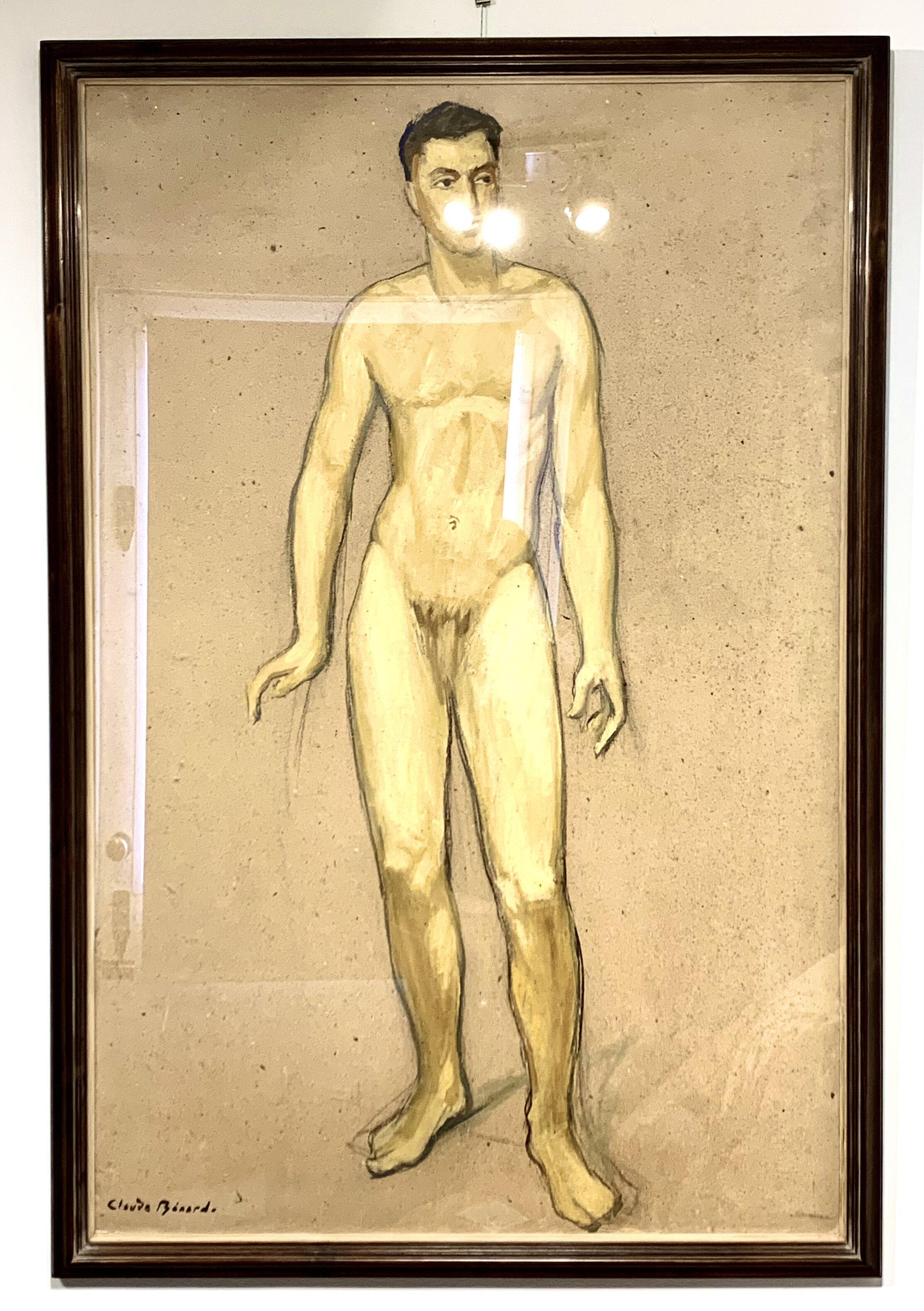Claude Benard(French Painter 1926 - 2016) 1940-50's Oil on painters "chipboard", often used in the postwar years due to lack of painters canvas, signed. Handmade contemporary frame, 78 cm x 112 cm(incl. frame). Price on Application