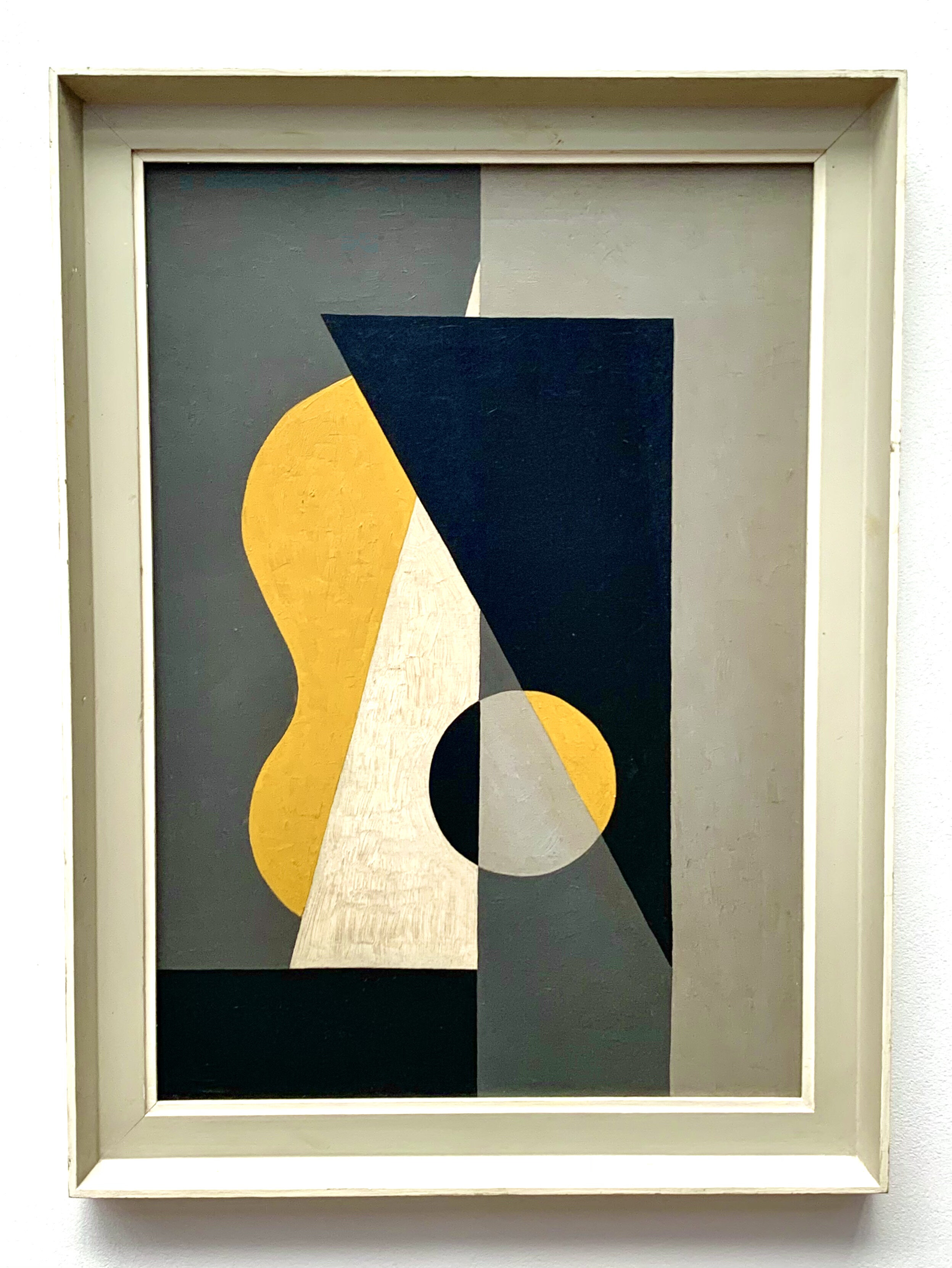 A circa 1920 - 30's Cubist painting, unknown artist, Oil on Board, Original frame, 50 cm x 68 cm(incl. frame). Price on Application