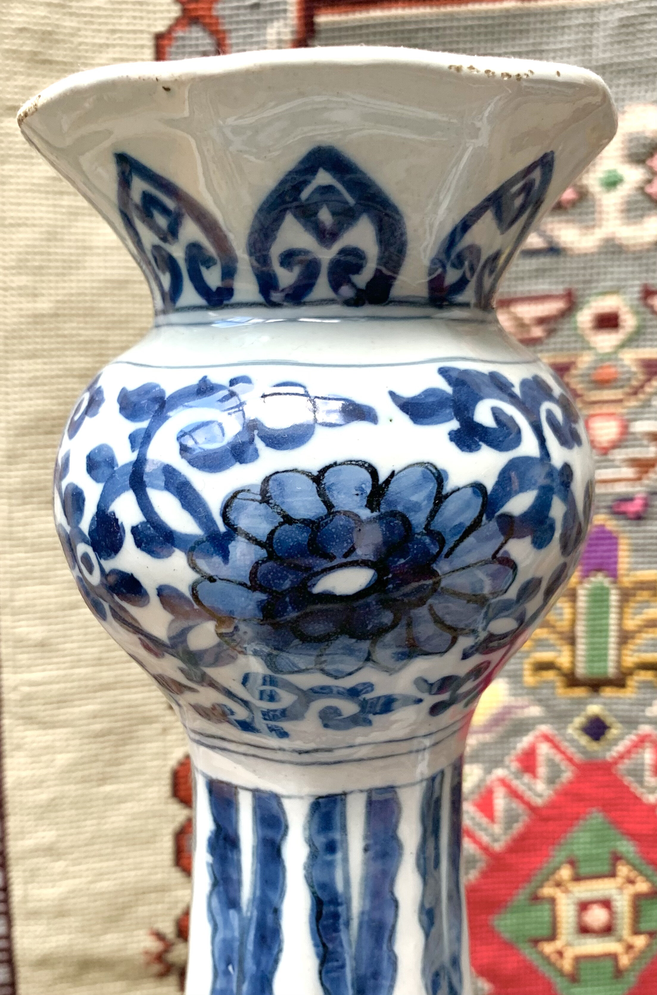 A Pair of Onion Necked Vases