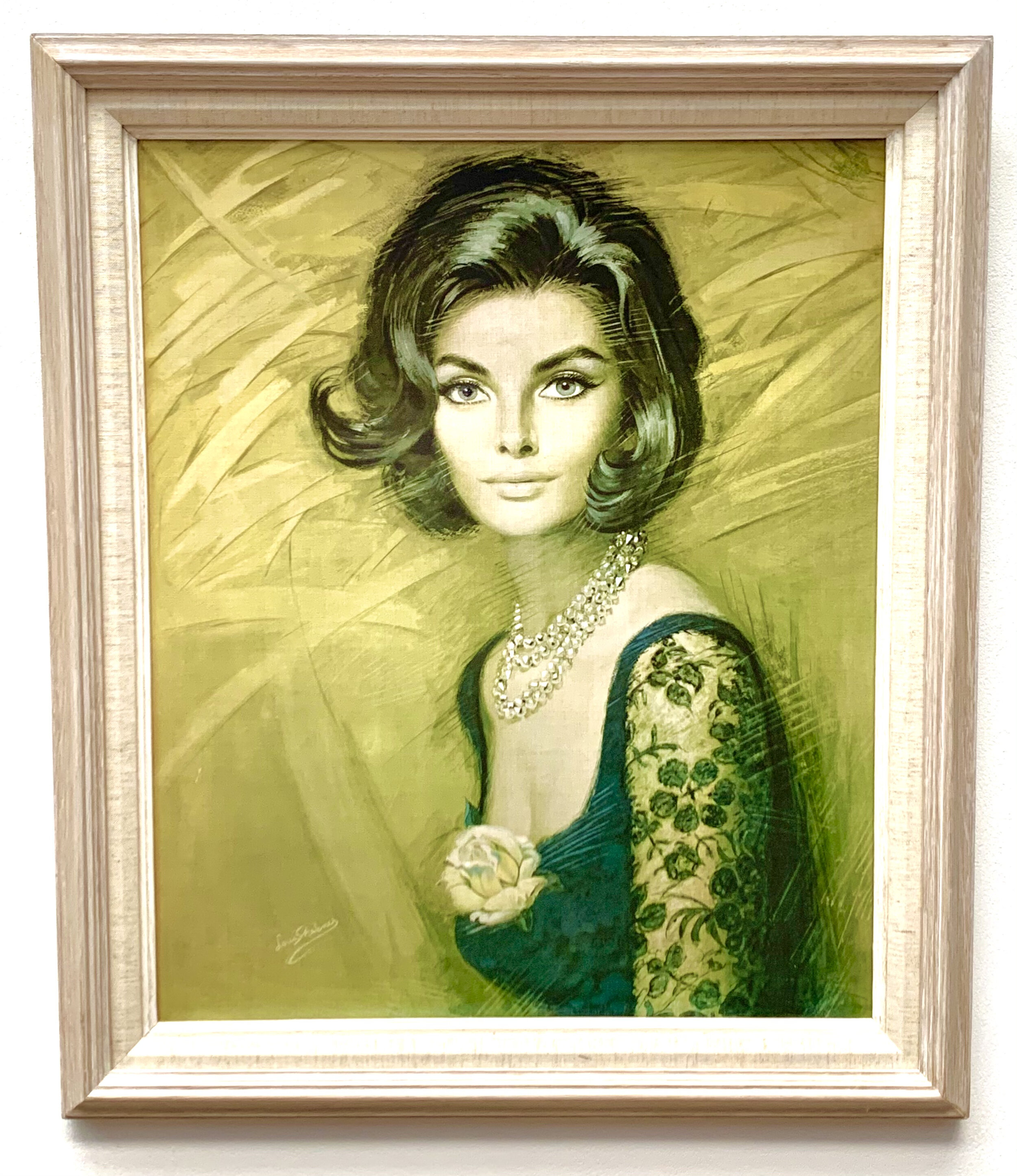 Louis(Lou)Shabner, British Artist 1917 - 1981, 'Nicola' original 1960's print. Contemporary handmade re-framing, 58 cm x 68 cm(incl. frame). Price on Application