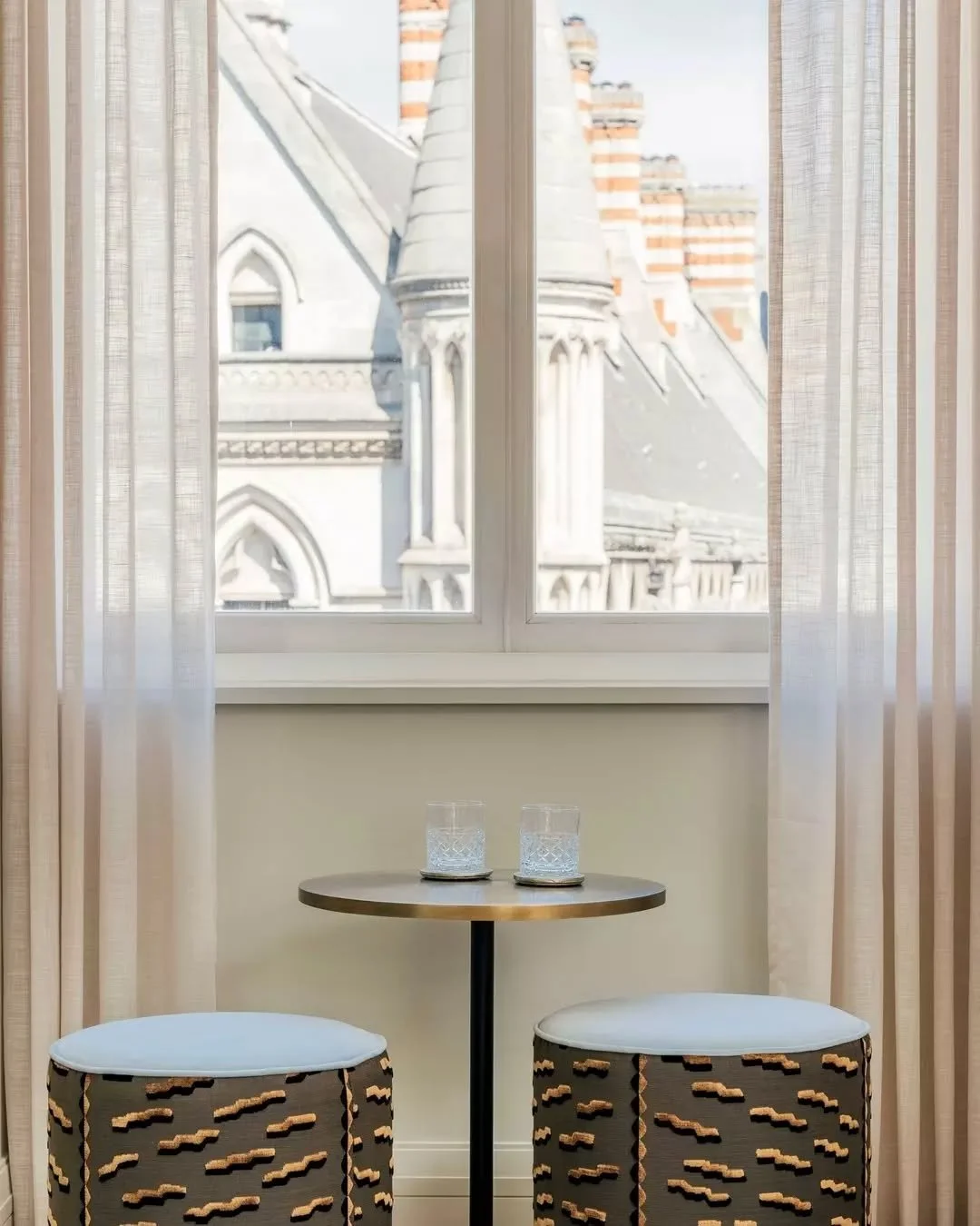 At Strand Chambers, every detail in the show home has been curated to express character and drive value.

In the living area, sculptural stools, upholstered in textured fabric, add character to the space. Each bespoke piece enhances a property's appe