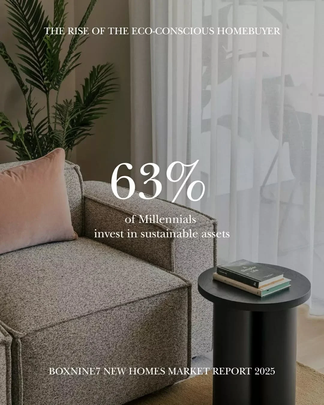 The next generation isn&rsquo;t just buying homes, they&rsquo;re demanding better ones.🌍

Data shows 63% of Millennials invest in sustainable assets, and Gen Z is willing to pay up to 20% more for low-carbon homes.

The BoxNine7 New Homes Market Rep