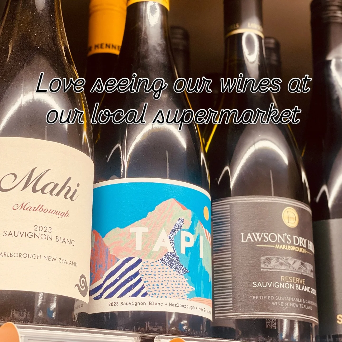 So happy to finally see our wines in our local supermarket . Thank you #renwickfreshchoice #themalborist #windrushorganic  #vitnerswine