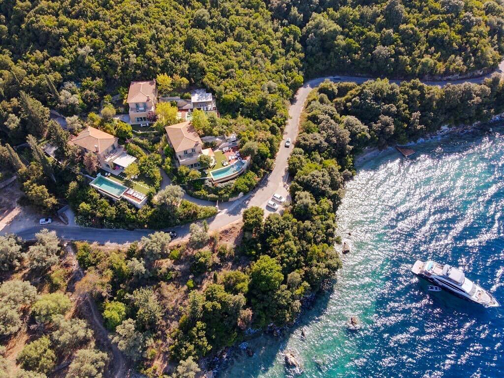 Three exquisite villas nestled beside the Ionian Sea with views of Lefkada and Scorpios featuring:
&bull; private infinity pools
&bull; lush, secluded gardens 
&bull; multiple private outdoor entertaining areas 
&bull; @bulgari amenities 
&bull; high