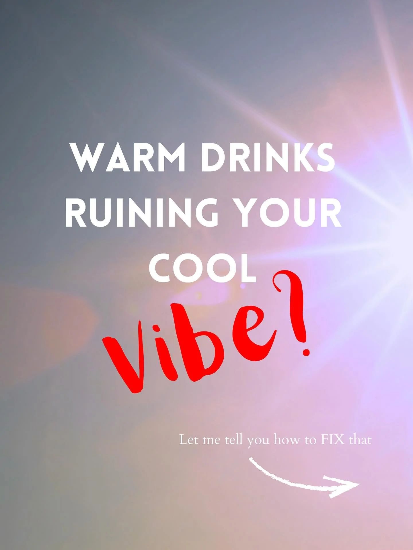 Want warm water?? Not today thanks 💦🧊

Beat the heat with smatter sipping by following these simple steps:

Start with fridge cold 🥶 drinks to stay chilled through out the day.
Keep your drinks in in an insulated drinks container and out of direct