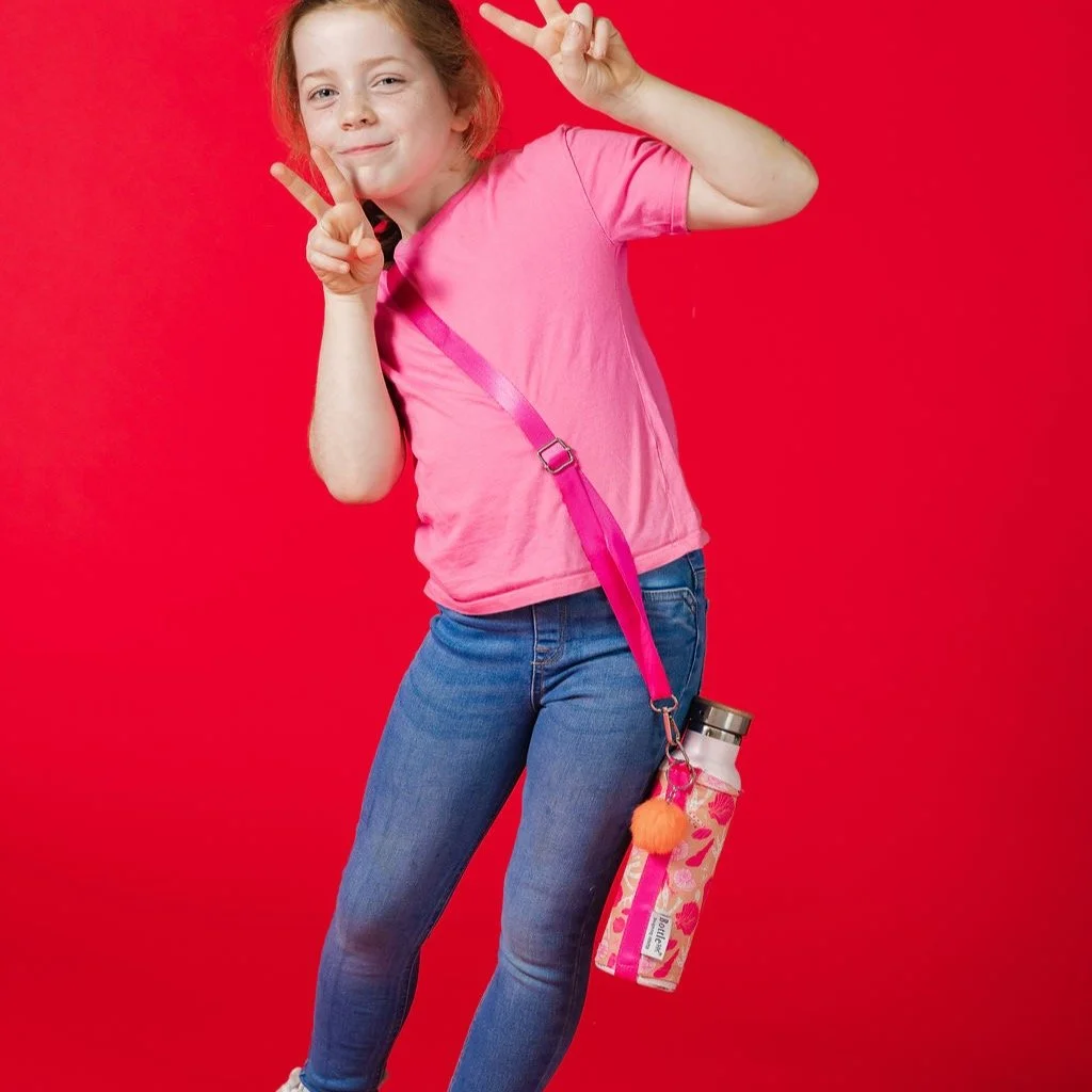 What does every kid need at school??Yep, THE coolest water bottle carrier going. You can keep in casual or load it up with pom poms or even a carry case to store all your secret items in. Get in with the cool kids and get a Bottlesoc. #drinkmorewater