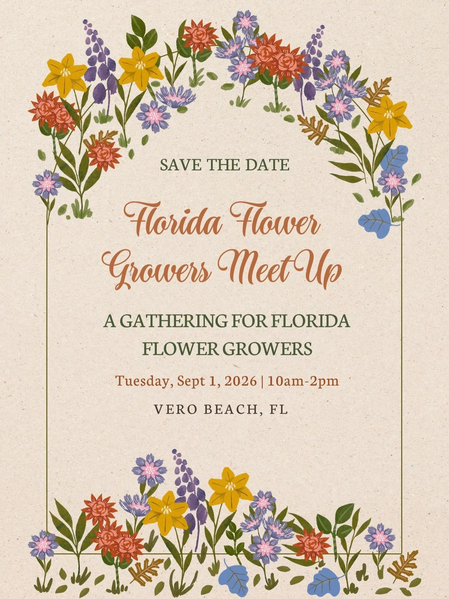 It&rsquo;s our 4th annual Florida Flower Growers Gathering! 🌸🥳 It&rsquo;s been incredible to see the connections and support that grow out of these meet ups. 🤗

Please note, this is for people who have been growing professionally for at least one 