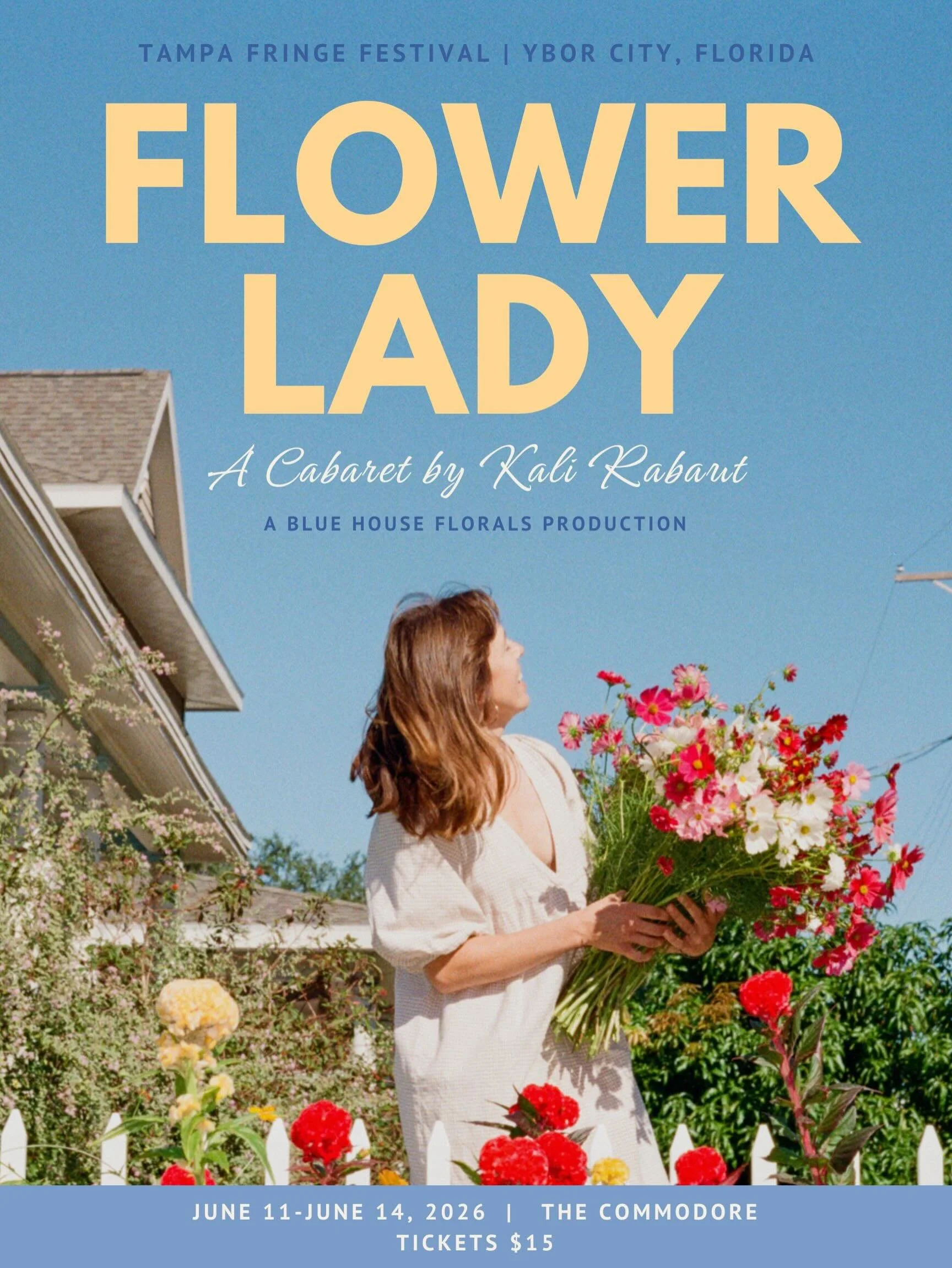This week only! My cabaret 🌸 FLOWER LADY 🌸 runs this Thursday, Saturday, and Sunday at @commodorecomedy in Ybor as part of @tampafringe 

💃🏻 We&rsquo;ll explore beauty, resilience, and enoughness through the joy of music and flowers.

Tickets at 