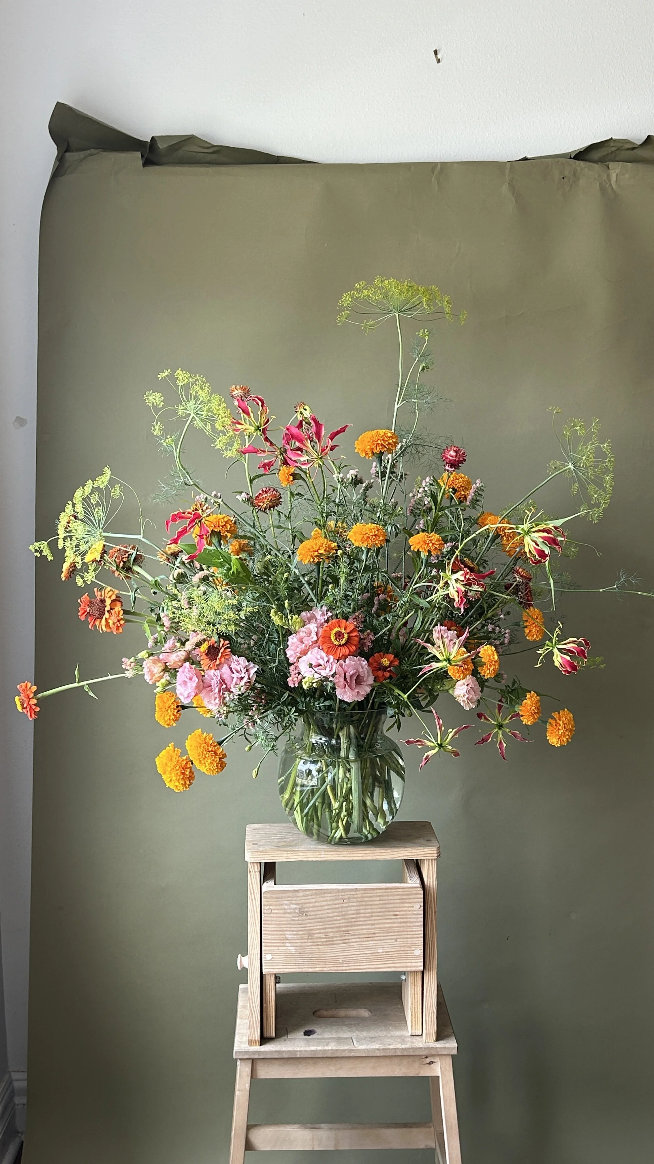 gloriosa lily arrangement.JPG