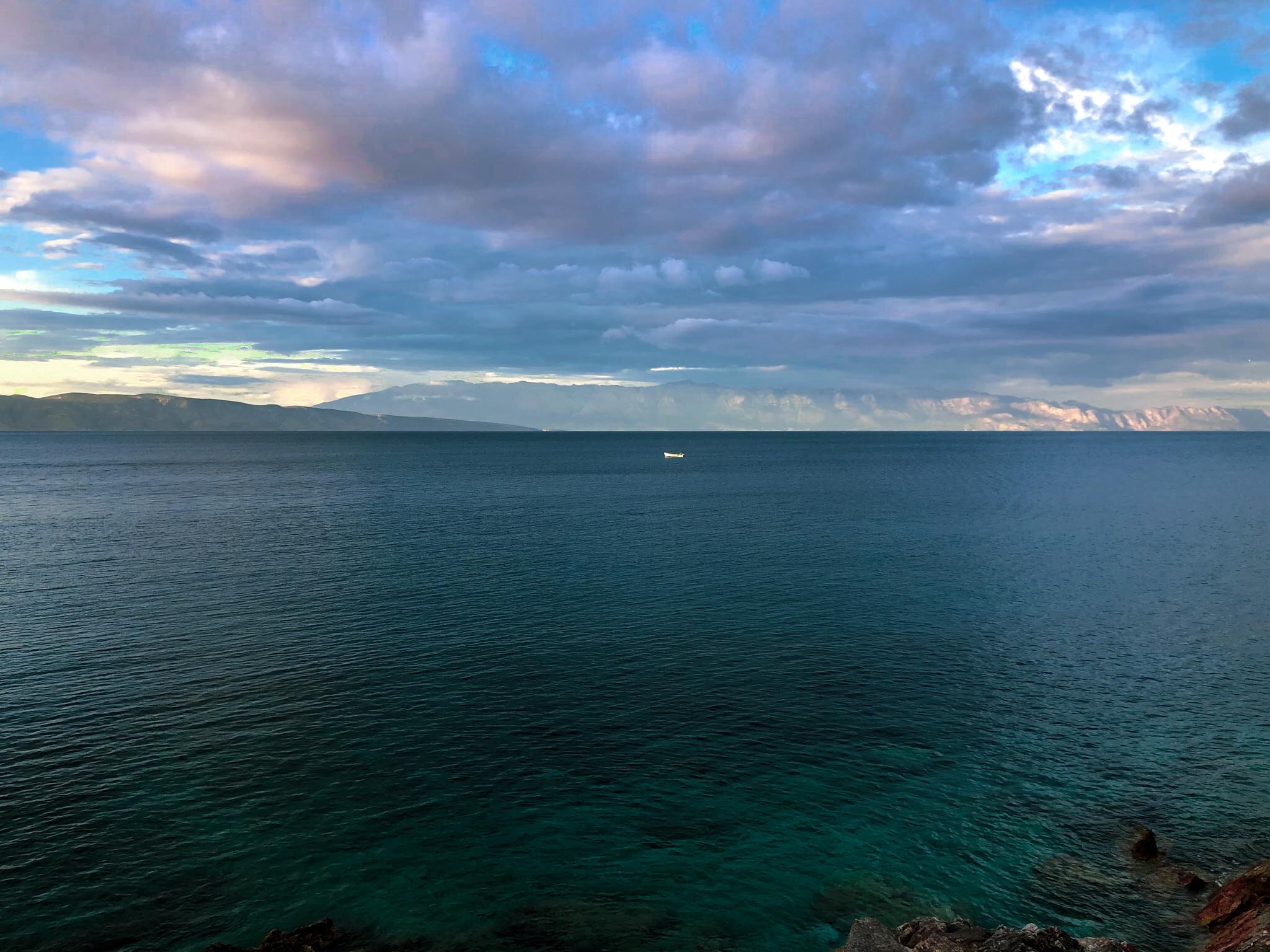 View over to Brač and Makarska from Jelsa