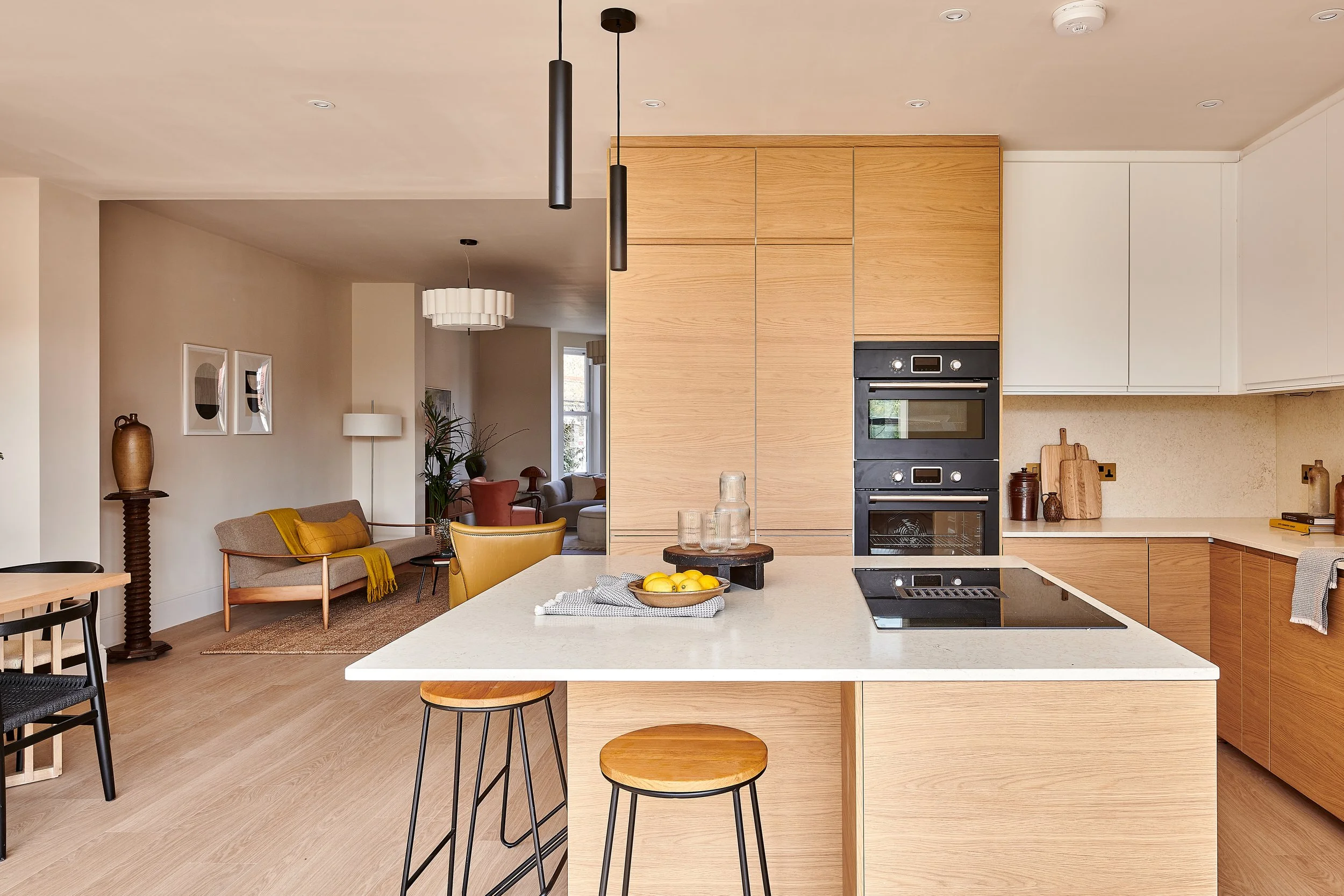 Victorian terrace renovation into a modern family home with mid century styling. 