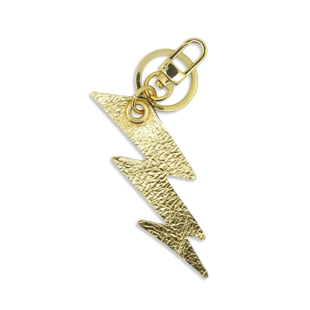 Neon Leather Lightning Bolt Key Ring Bag Charms Atticus