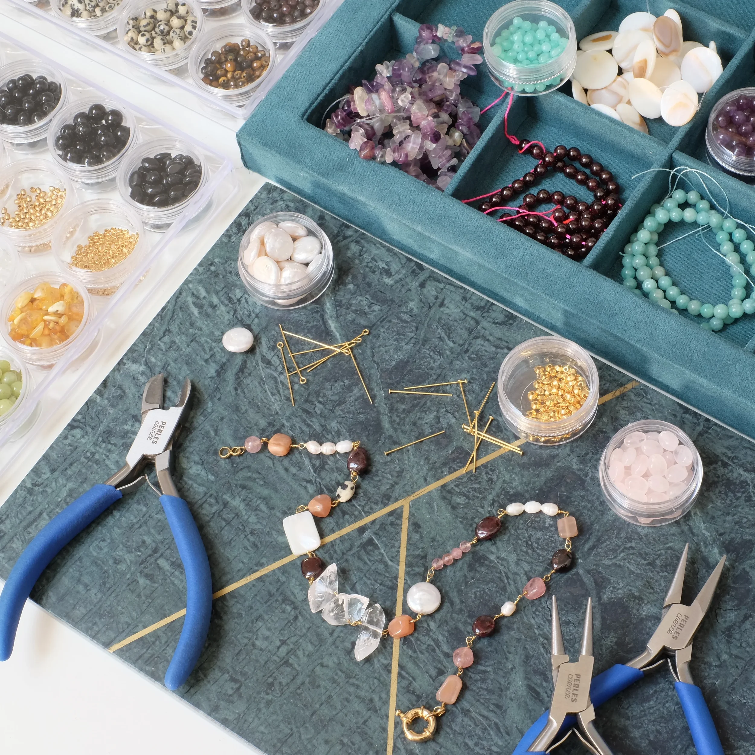  Paris - Perles Corner Beading Workshops  
We stumbled across this gorgeous store in Paris just round the corner from where we host appointments in the 11th, learn a new skill and come out of the class with a necklace or bracelet