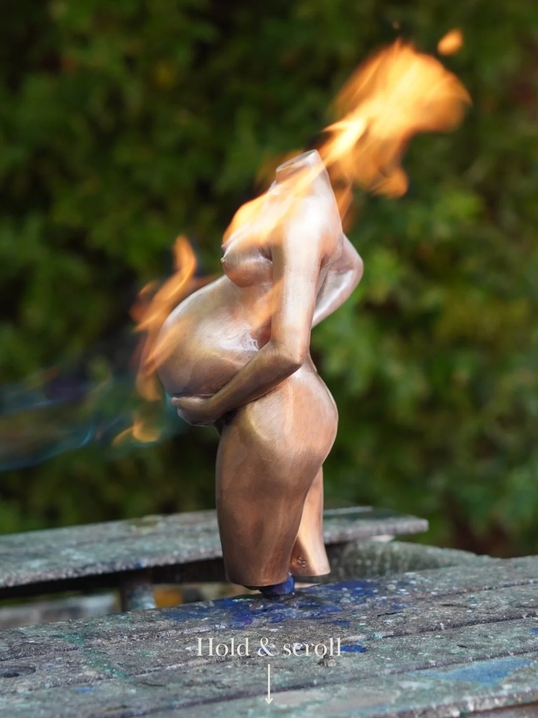 Hold and scroll to see bronze patination in action ❤️&zwj;🔥