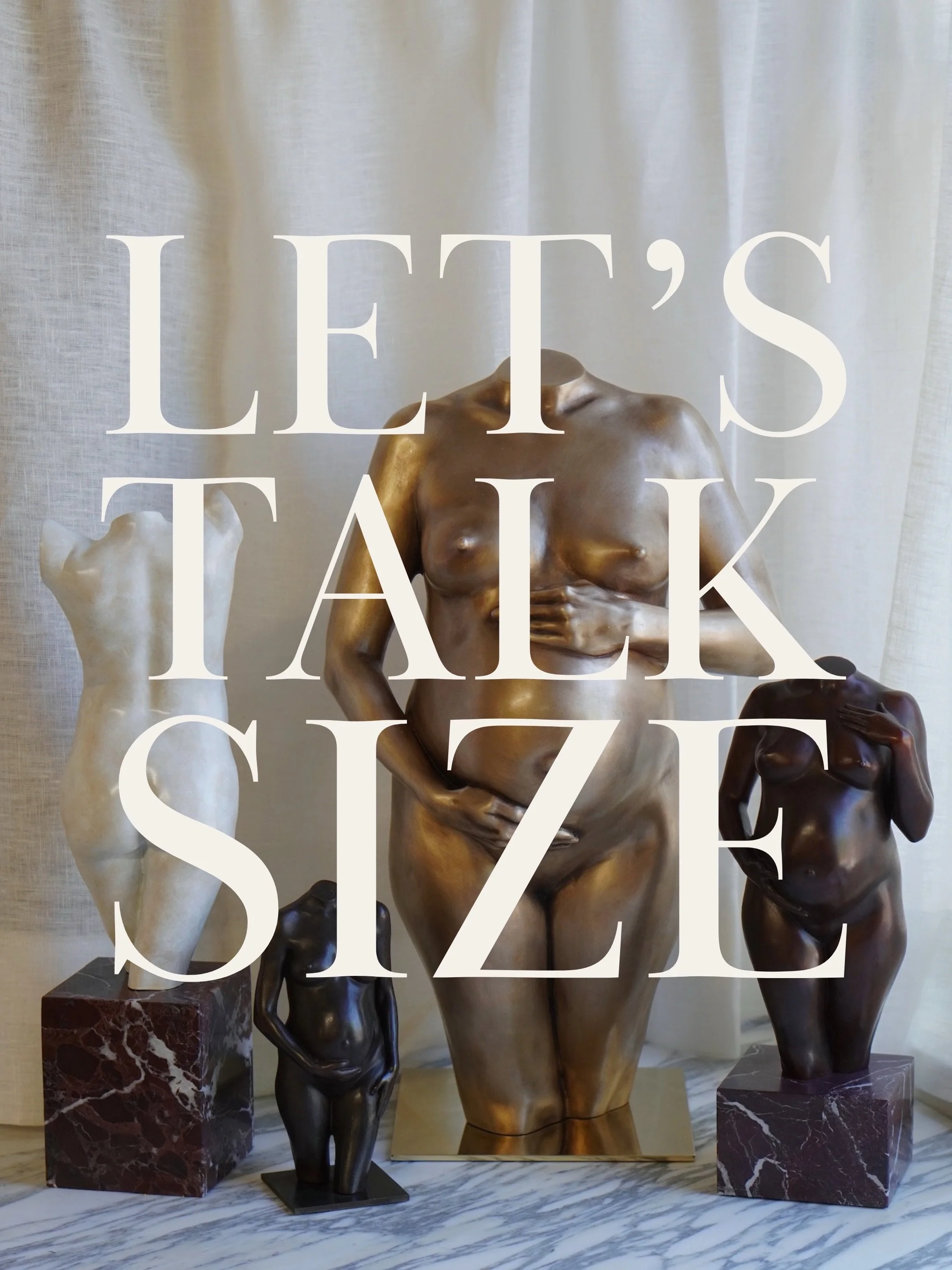 Can you guess the sizes of these Busts? 👀

In both of our Collections we offer 15cm, 18cm and 21cm as standard and then minis and maxis within our Bronze Cast Legacy Collection can range from 7cm to life-sized!