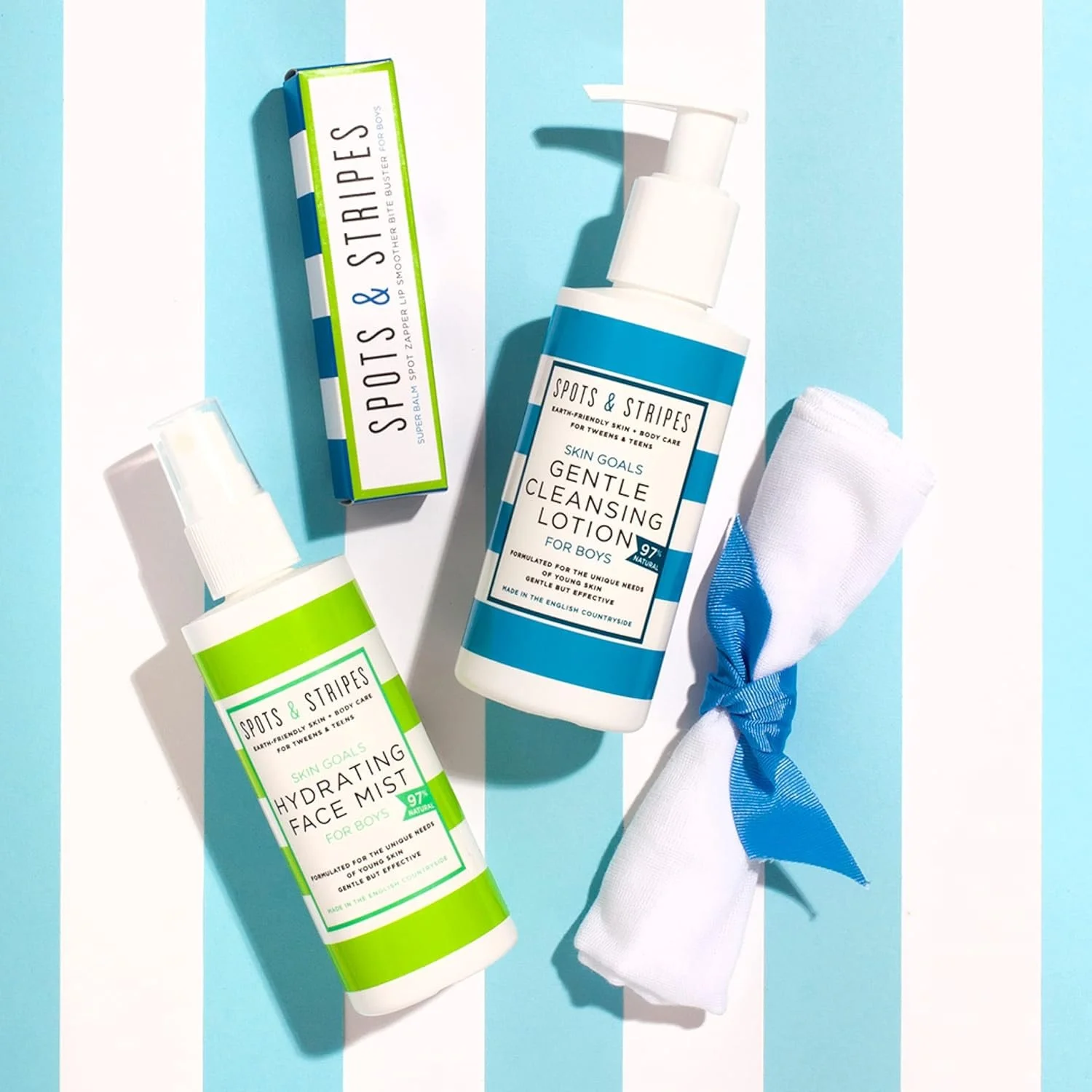  Spots & Stripes Clear Skin Set for Boys - £43  This stylish set is a great way to get your tween/teen looking after their skin