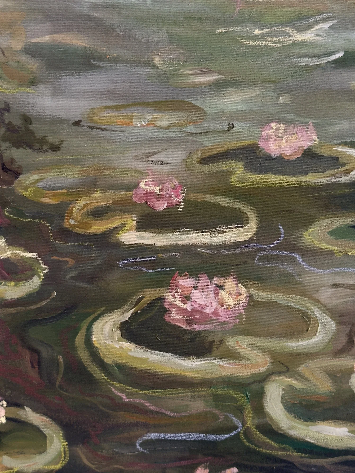  Waters Bloom Print by Harlie Briggs - from £70  
We saw the original water lilies on display at  amie wine studio  and they just have such a calming depth to them