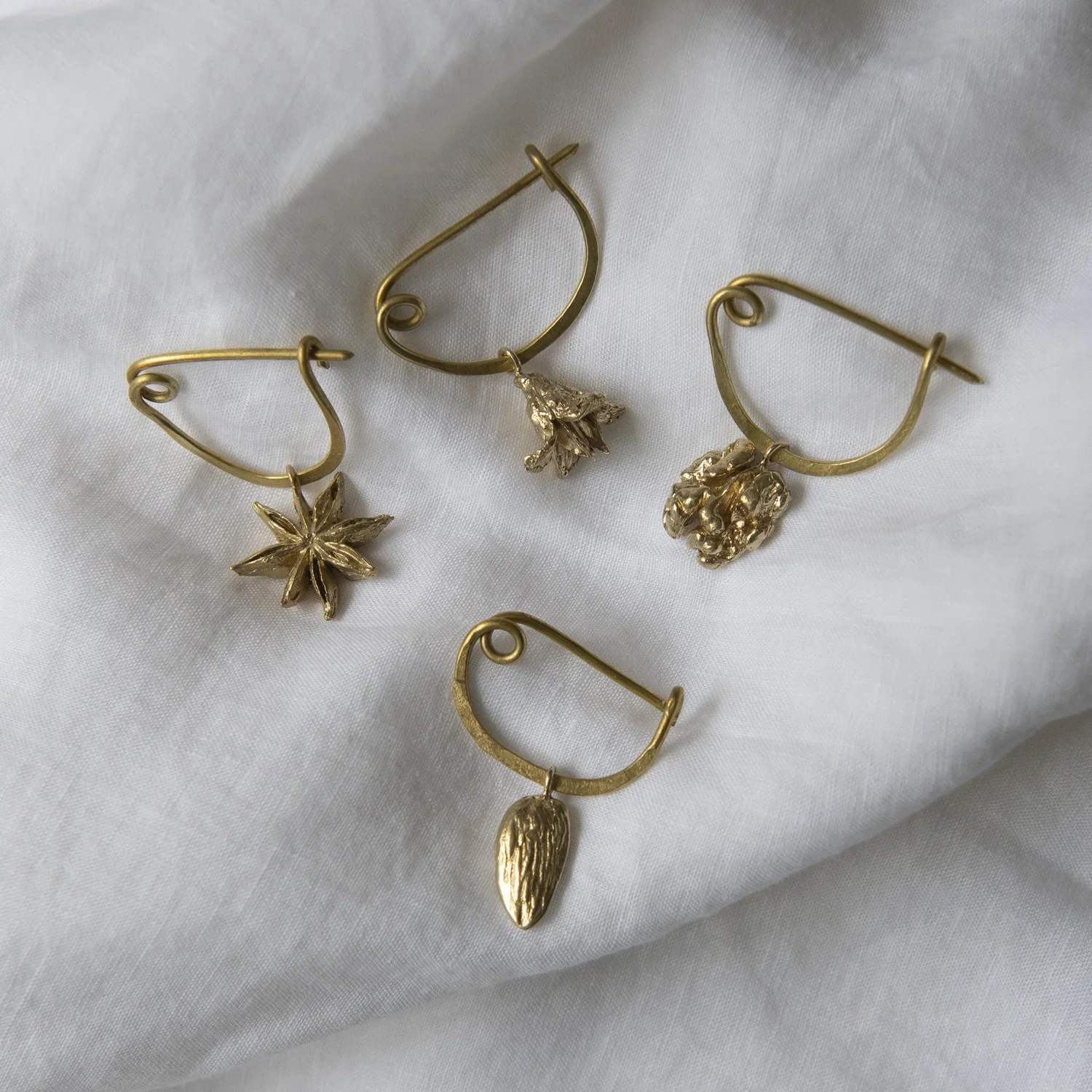  Jess Wheeler Studio Brooches - from £50  
Hand-cast brass brooches inspired by nature that feel like wearable curiosities I’d treasure on a coat or scarf