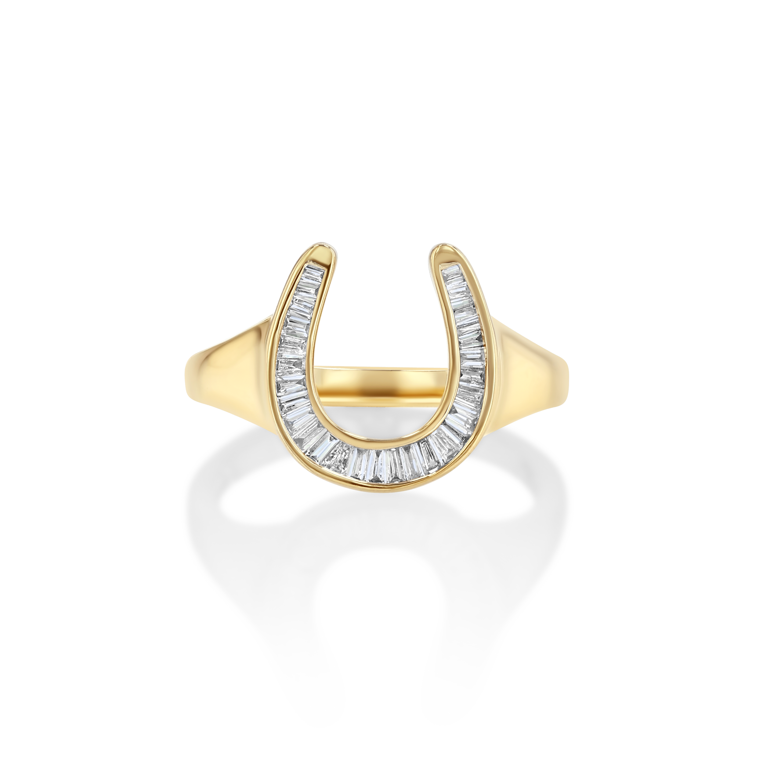  Real Fine Studio Lucky Pinky Ring - $1,990  
The horseshoe shape, the baguette diamonds - it's all just too good! Their  August  necklace is also v good.