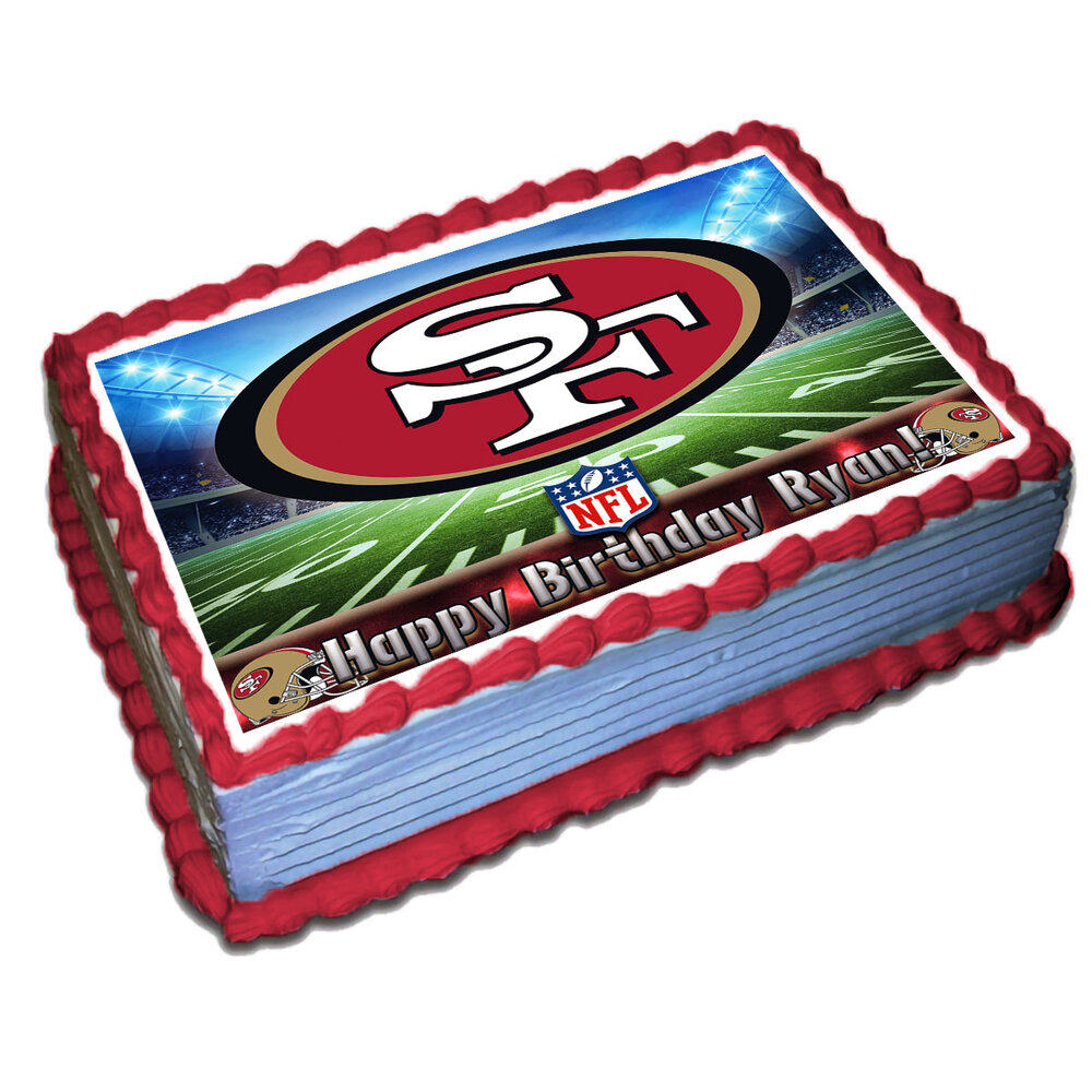 San Francisco 49ers (B) - Edible Cake Topper OR Cupcake Topper, Decor –  Edible Prints On Cake (EPoC)