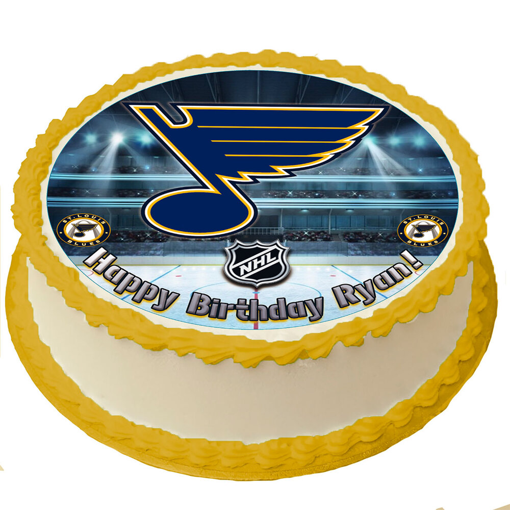 St. Louis Blues Logo Sports Professional Ice Hockey Team Missouri NHL  Edible Cake Topper Image ABPID09169