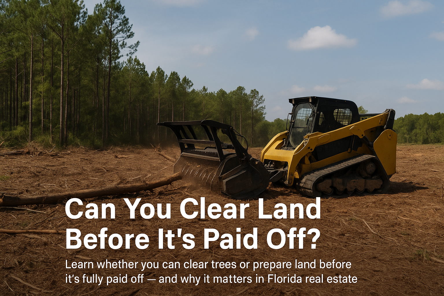 Can I Clear My Land Before It’s Paid Off?