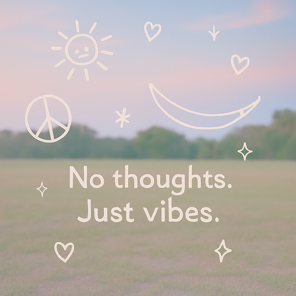 No Thoughts. Just Vibes. Land Helps You Get There.